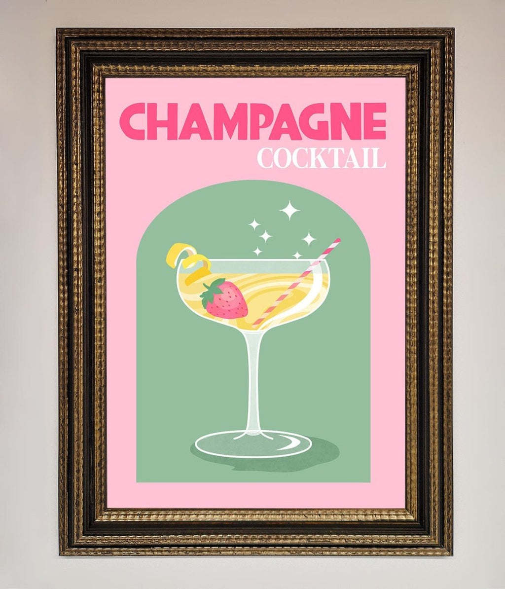 Champagne Cocktail Framed Poster