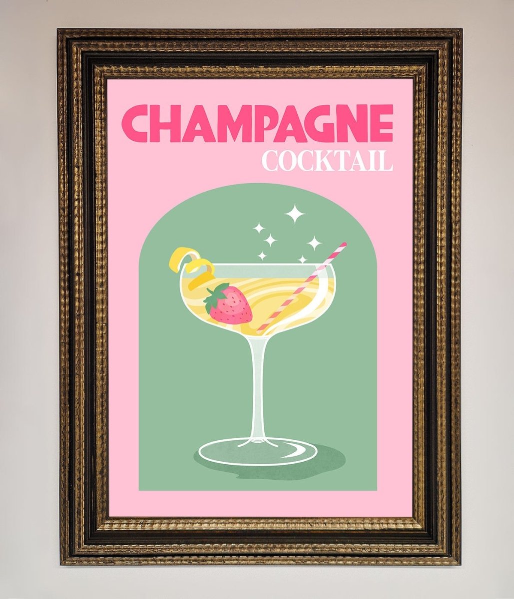 Champagne Cocktail Framed Poster