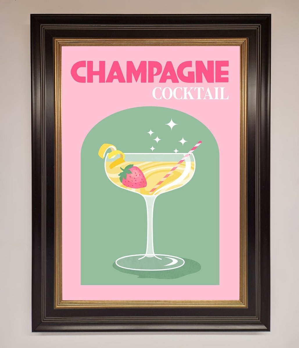 Champagne Cocktail Framed Poster