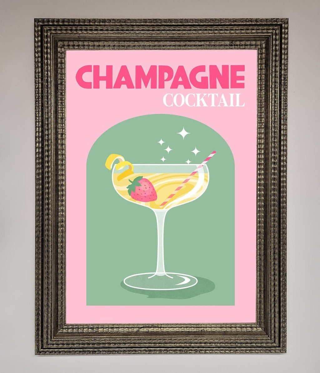 Champagne Cocktail Framed Poster
