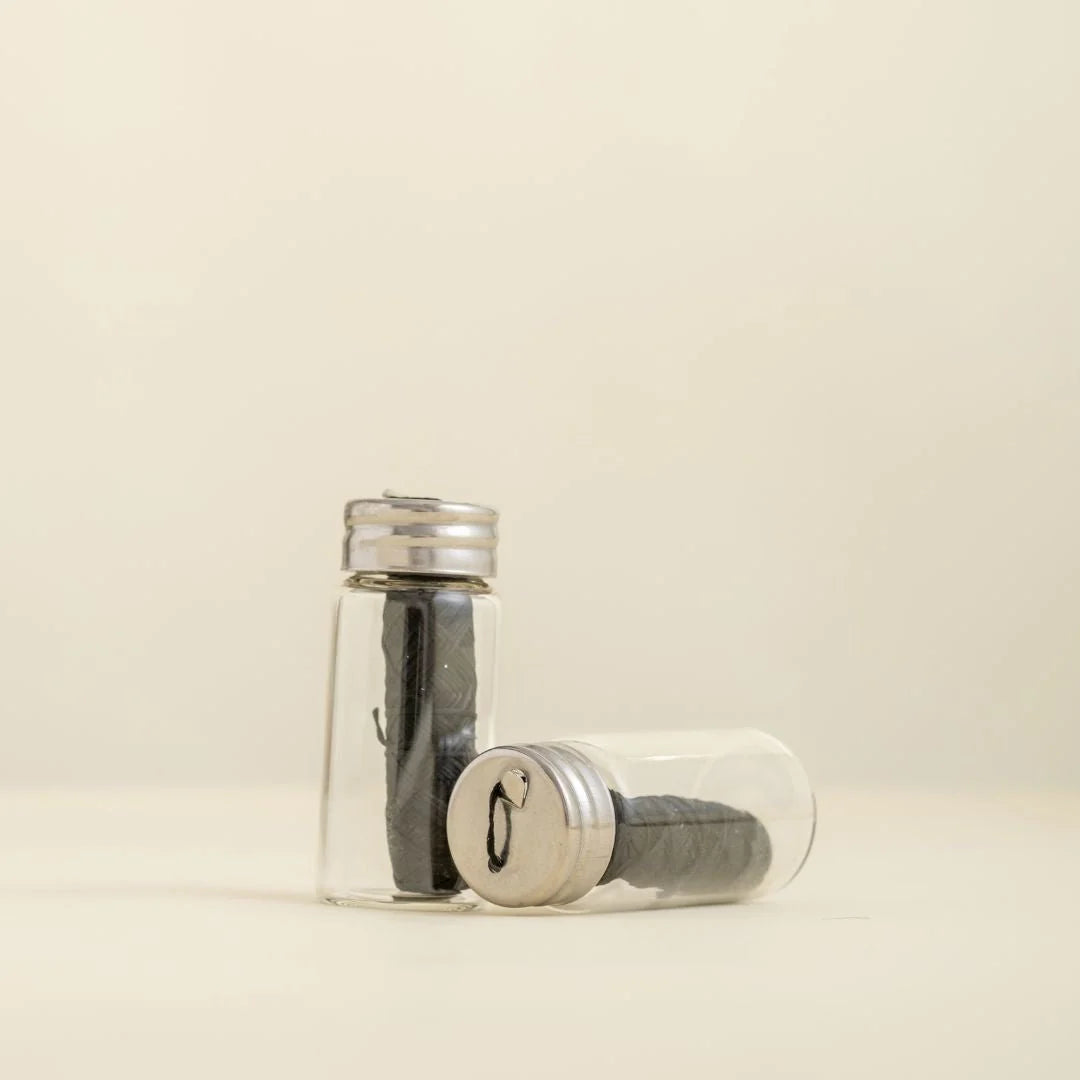 Charcoal Activated Bamboo Floss with Glass Jar