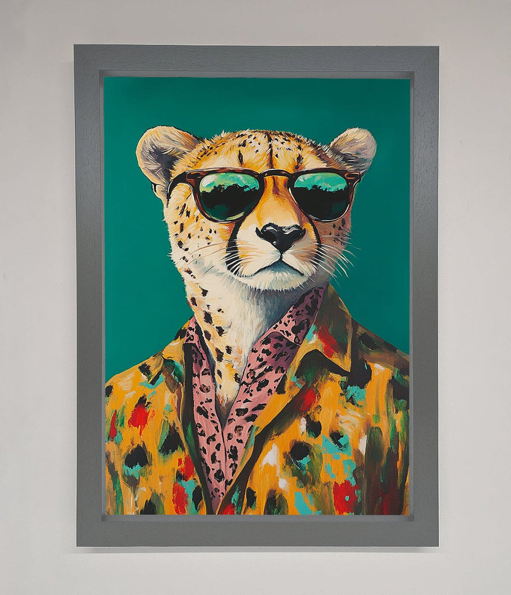 Cheetah With Sunglasses Framed Print