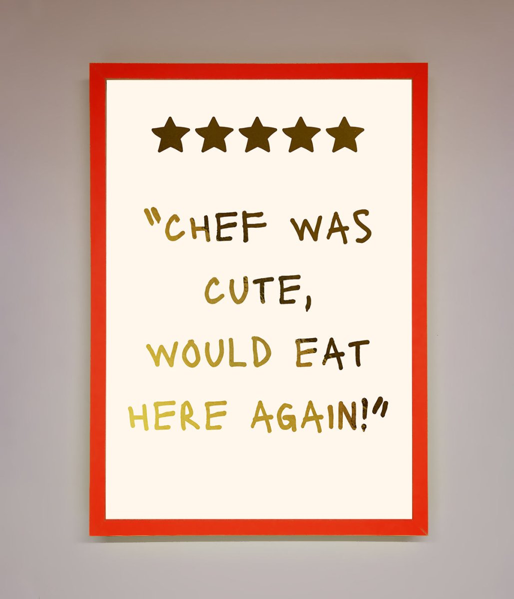 Chef Was Cute Foil Print
