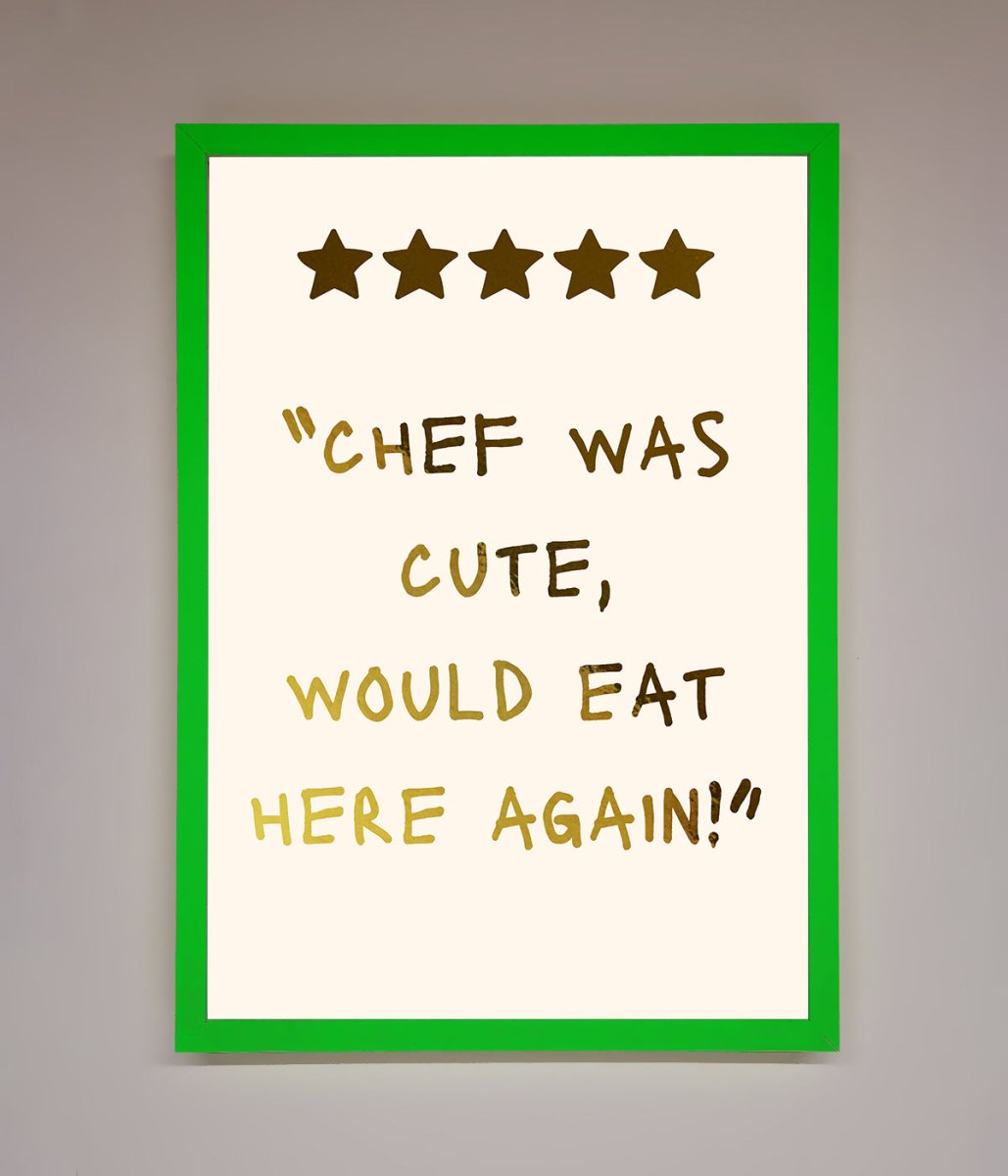 Chef Was Cute Foil Print