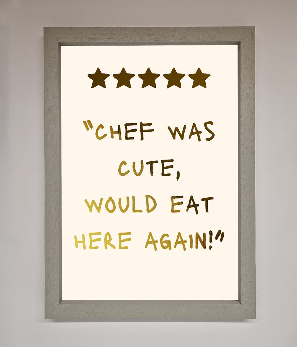Chef Was Cute Foil Print
