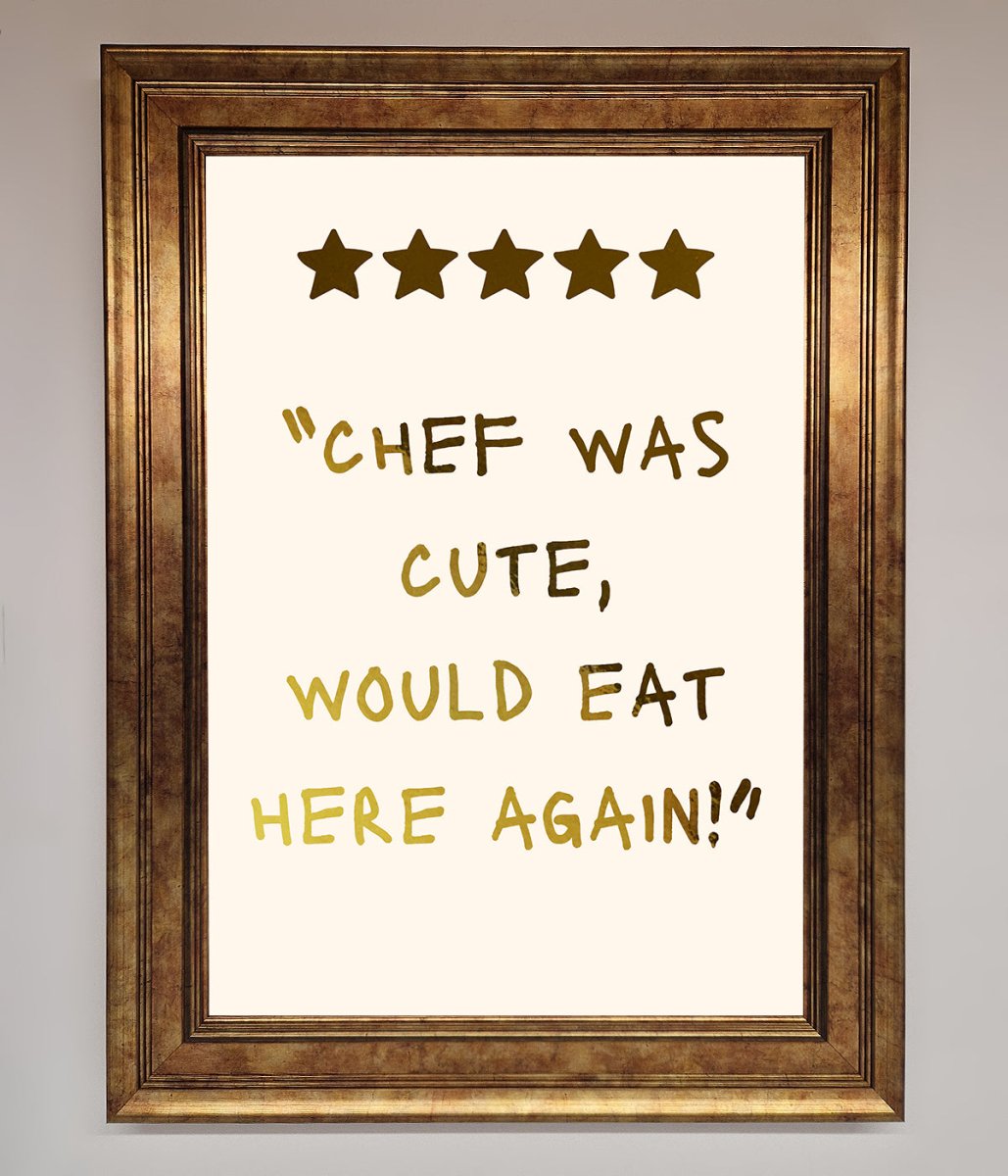 Chef Was Cute Foil Print