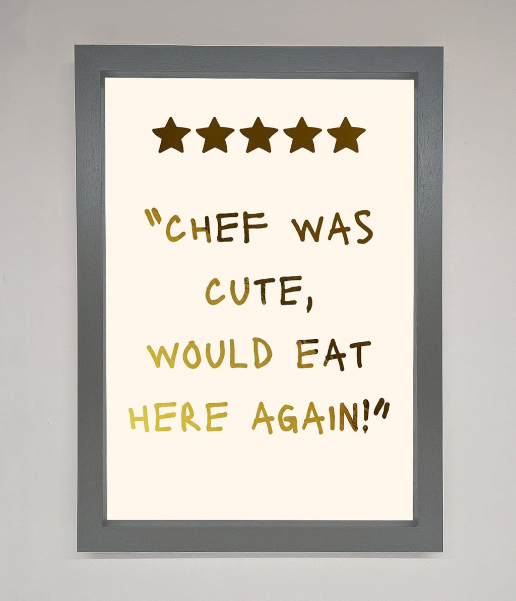 Chef Was Cute Foil Print