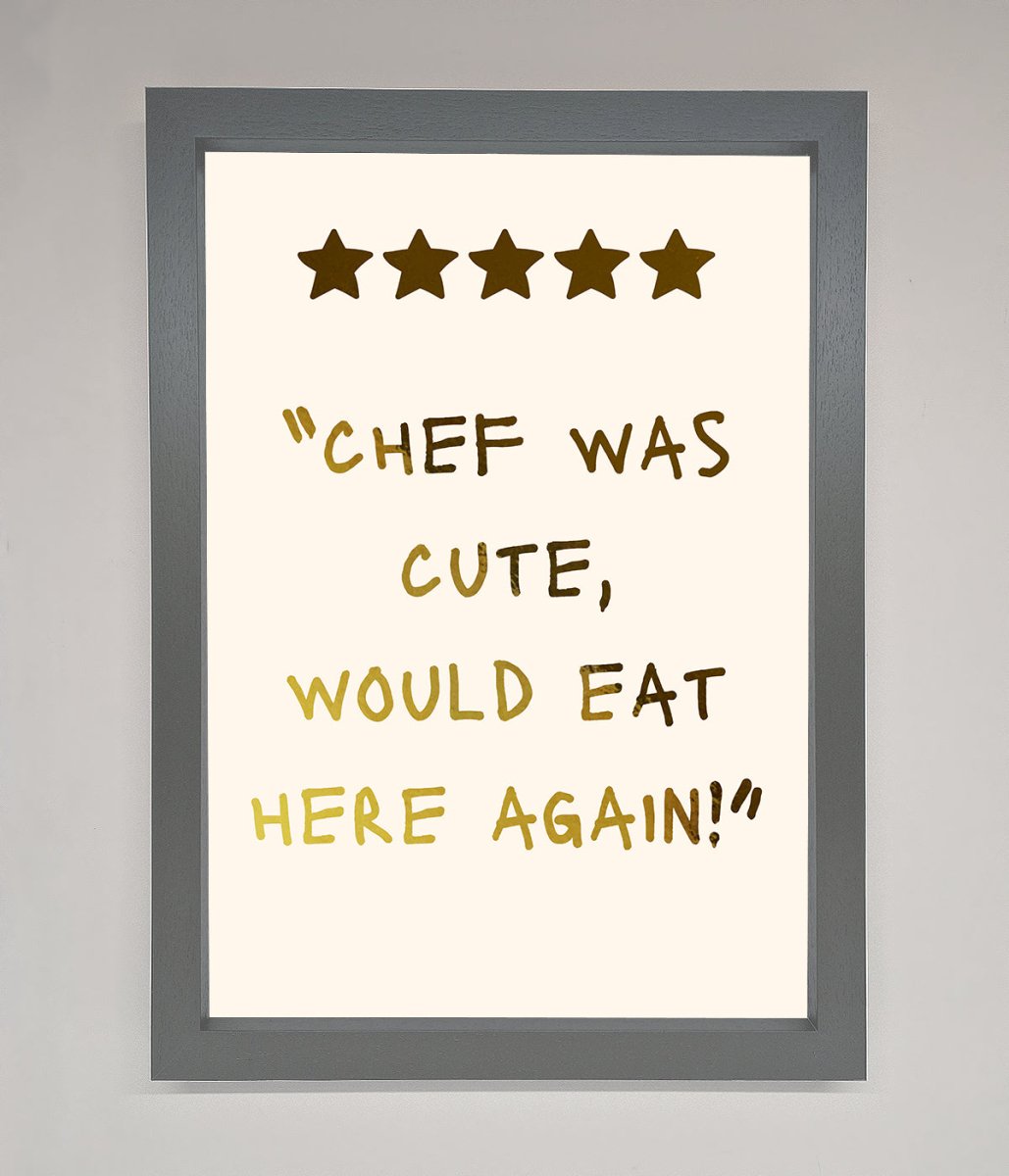 Chef Was Cute Foil Print