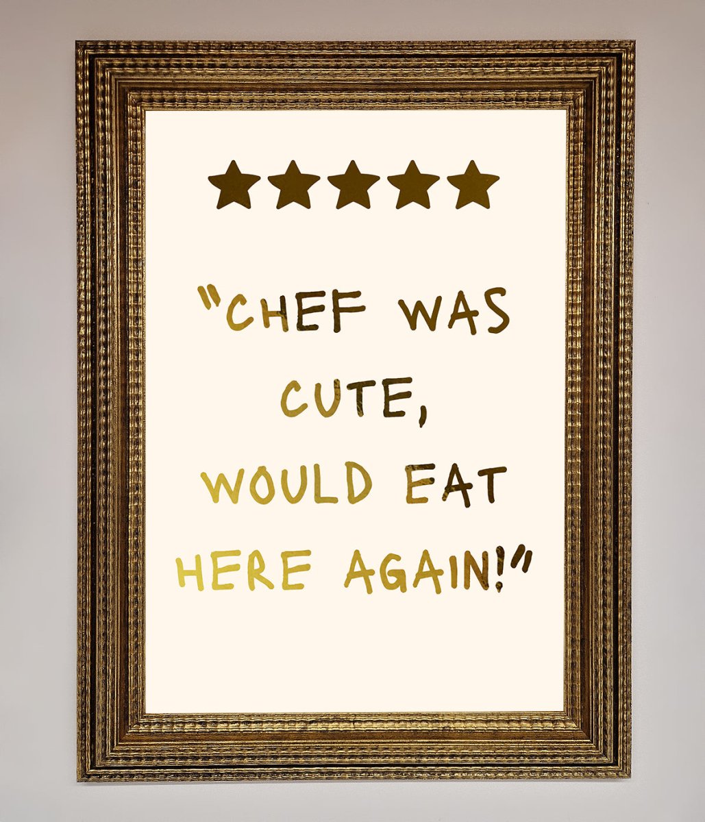 Chef Was Cute Foil Print