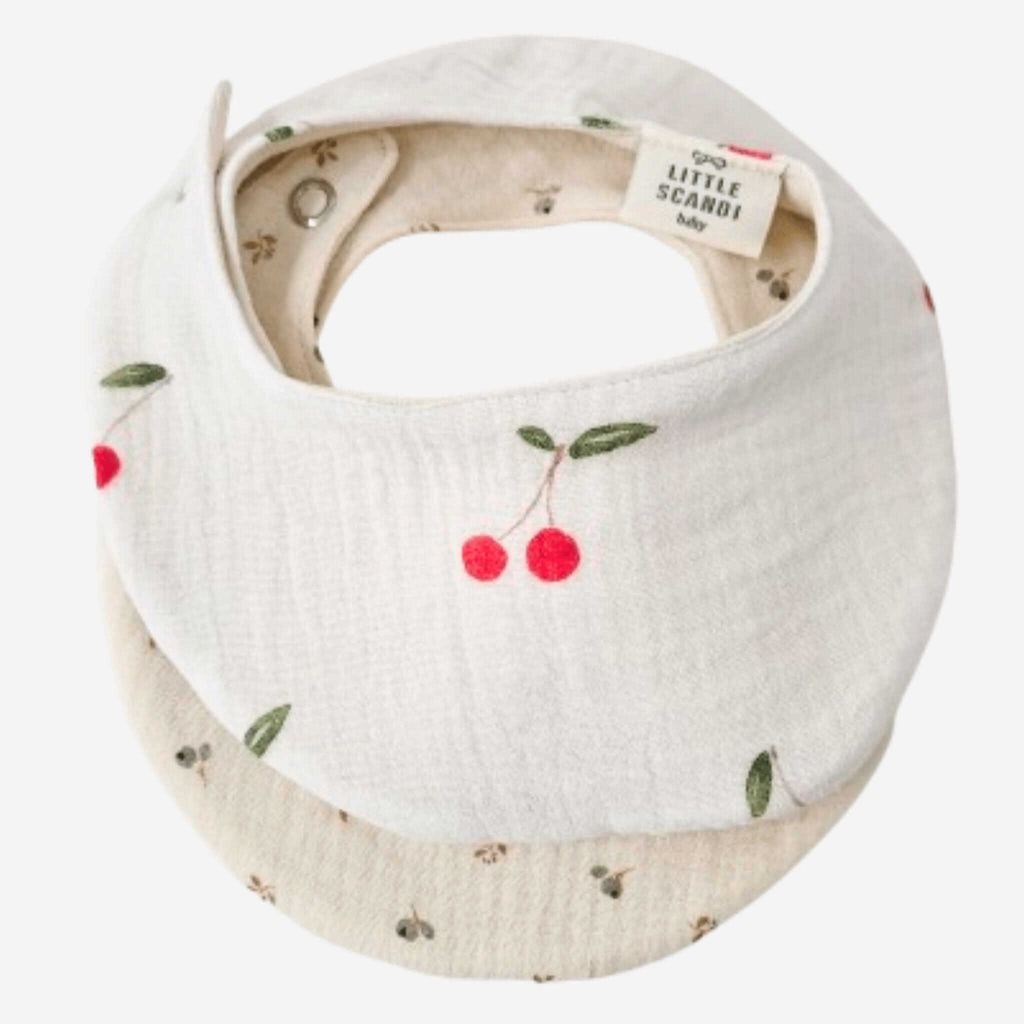 Cherries and Blueberries Waterproof Bib Set