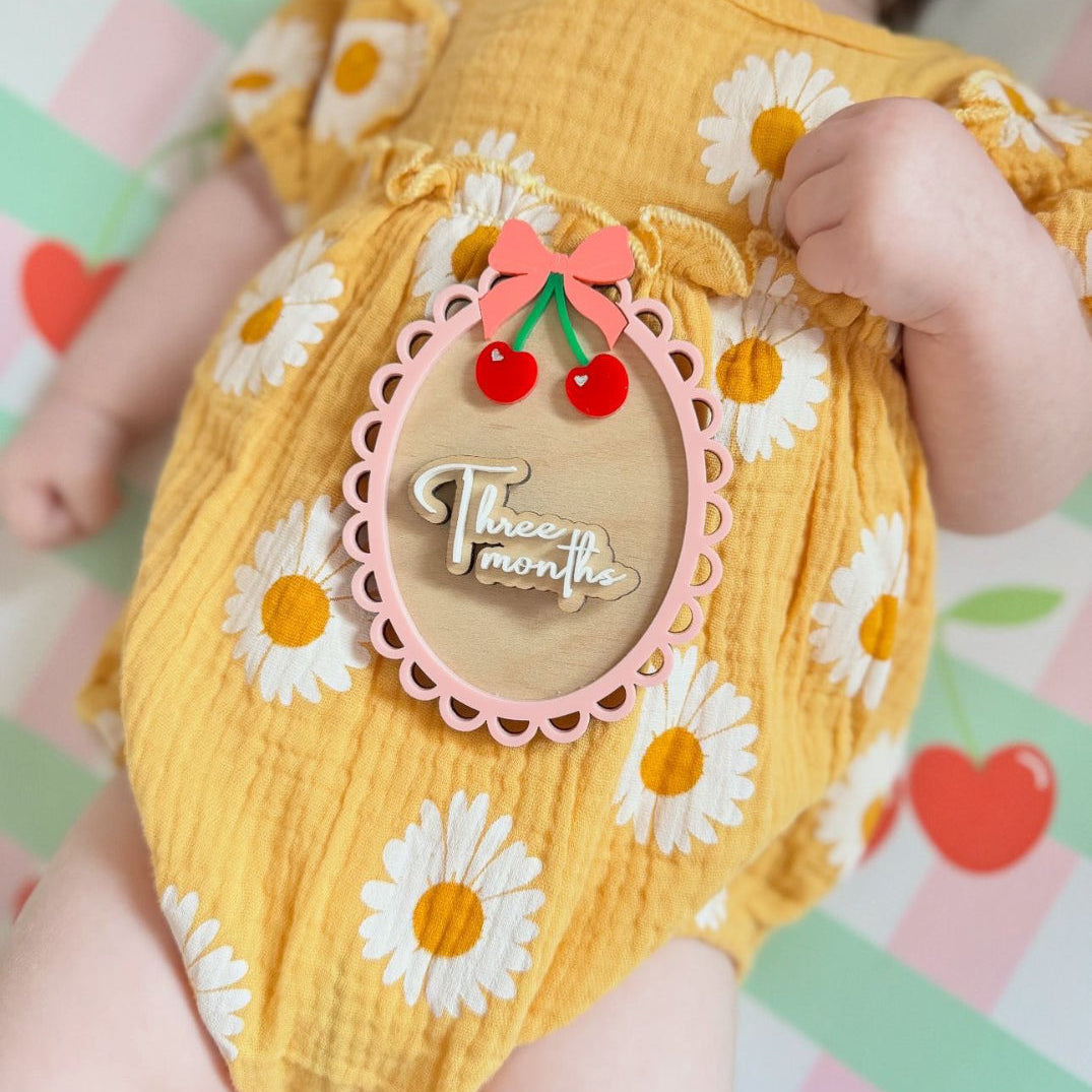 Anti-Roll Wedge Baby Changing Mat - Cherry