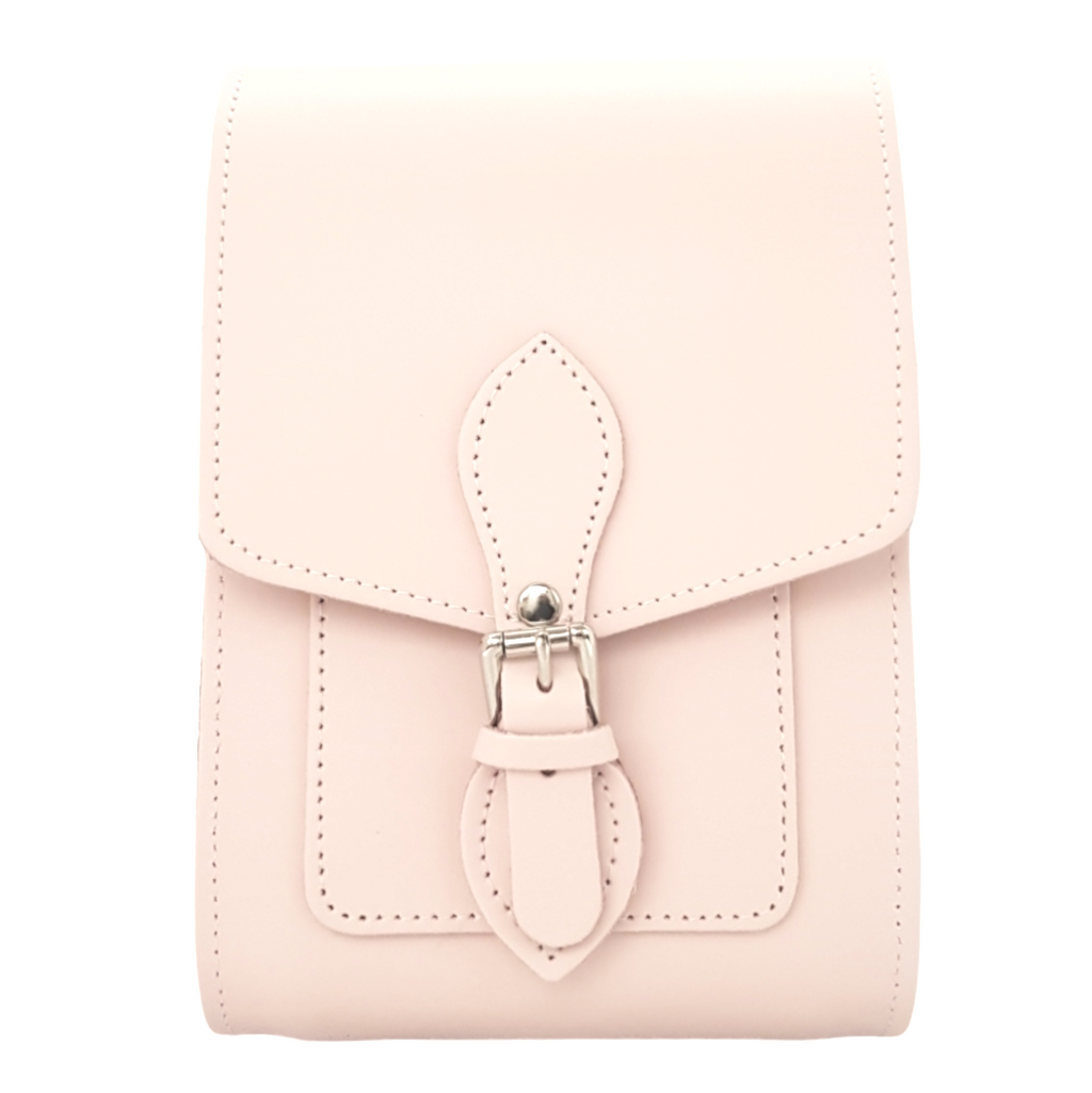 Handmade Leather Festival Phone Bag - Cherry Blossom