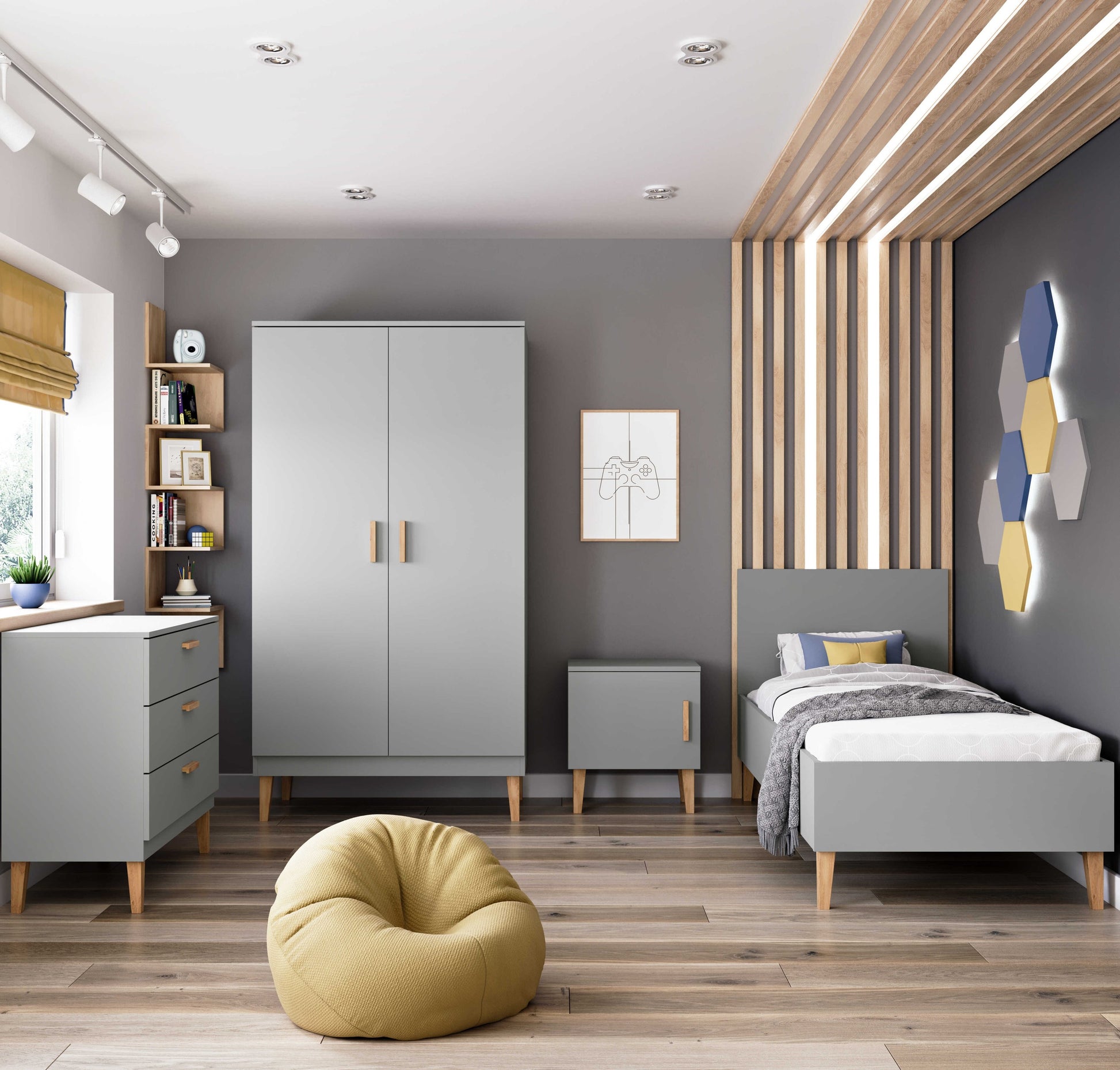 Chest of Drawers Kubi - Grey