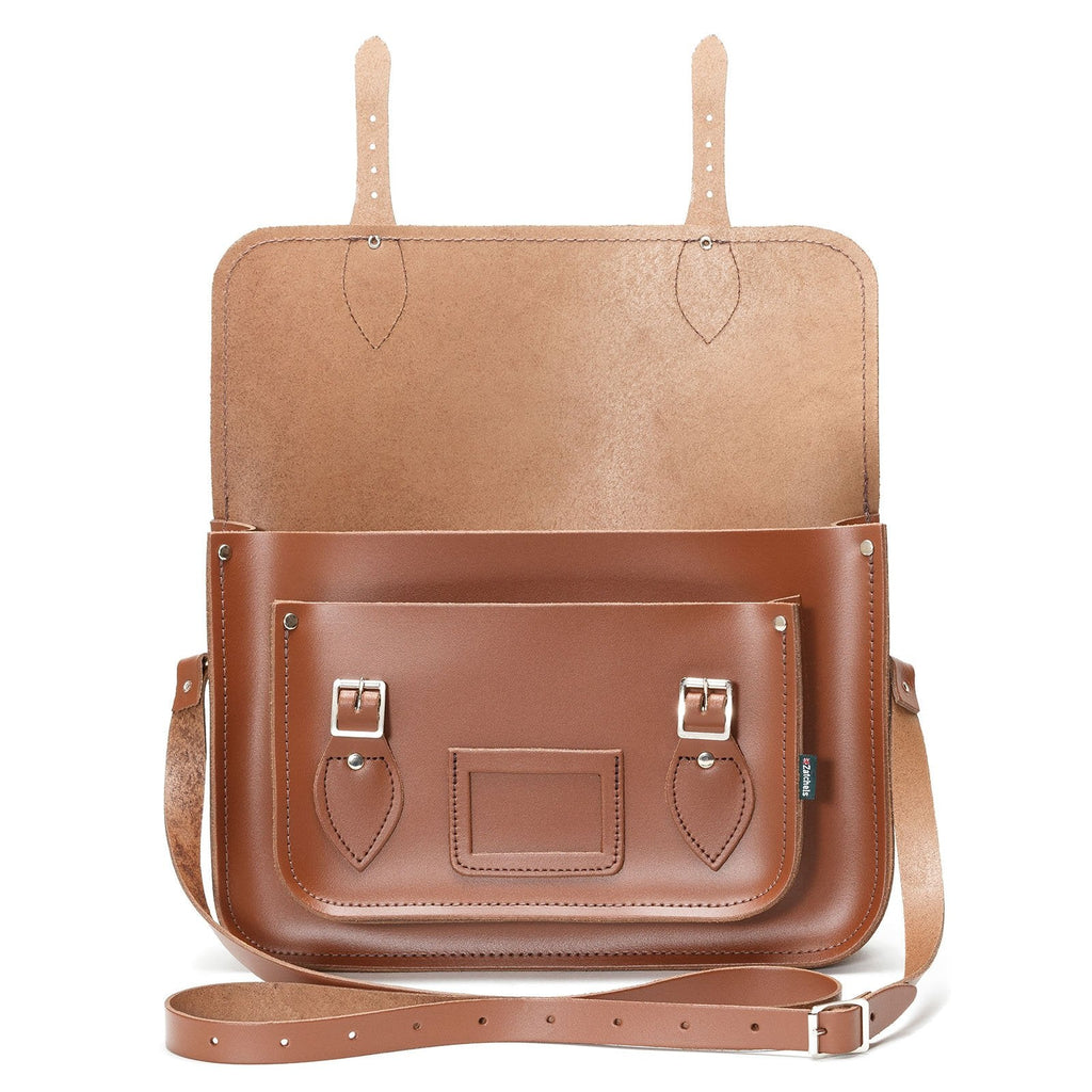 Handmade Leather Satchel - Chestnut