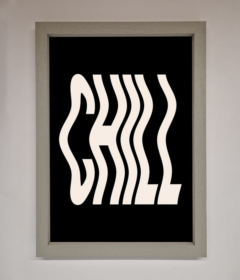 Chill Black Framed Wall Art