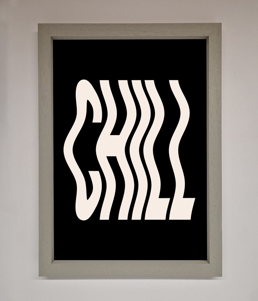 Chill Black Framed Wall Art
