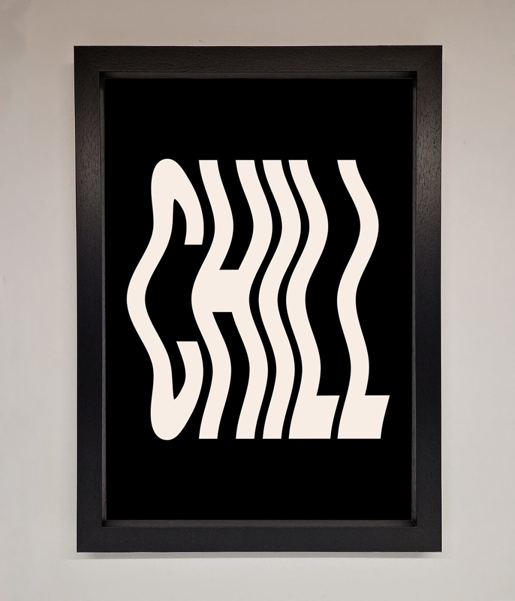 Chill Black Framed Wall Art