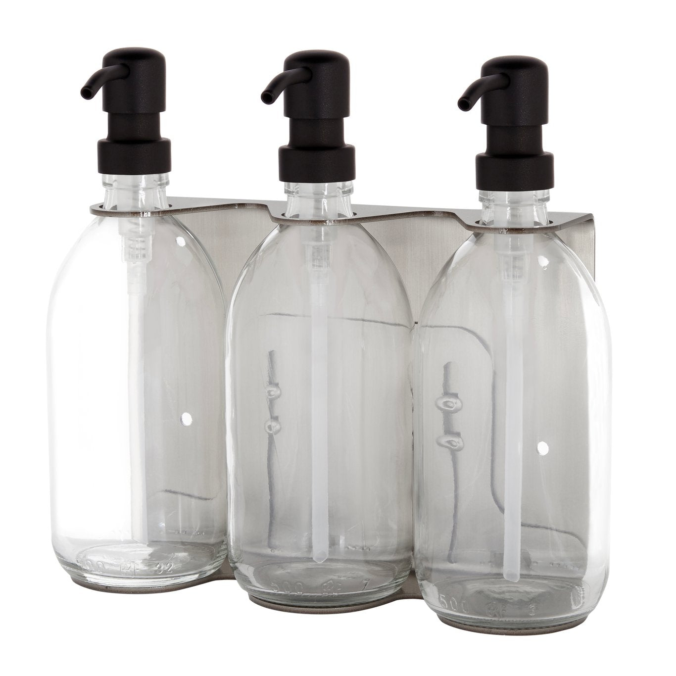 Chrome Triple Wall Mounted Soap Dispenser