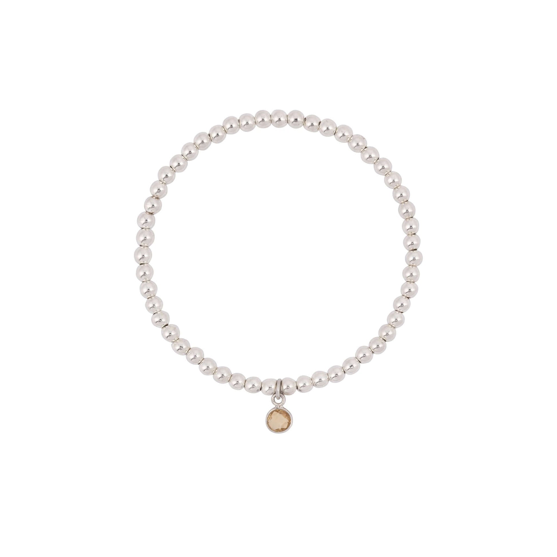 Citrine Birthstone Bracelet Sterling Silver