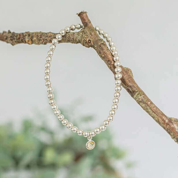 Citrine Birthstone Bracelet Sterling Silver