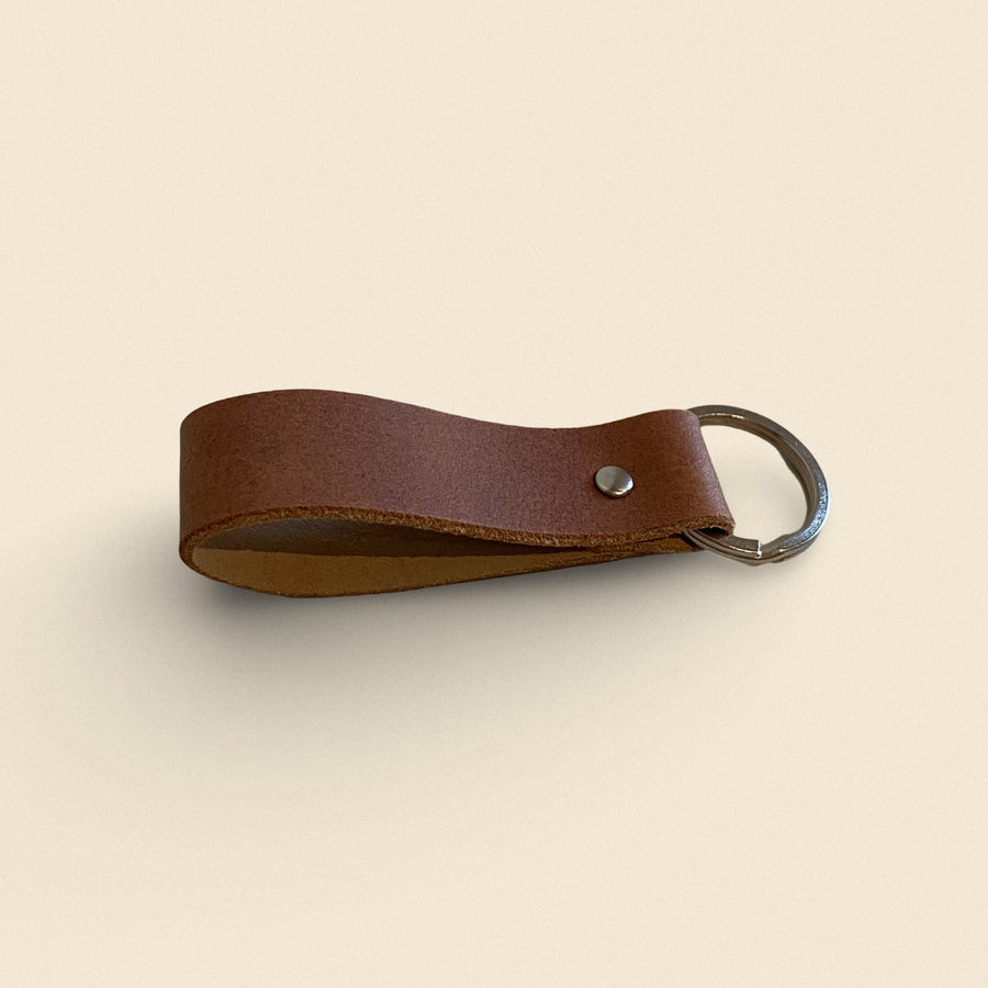 Handcrafted Recycled Leather Keychain – Perfect Gift Idea by Yoru at www.brixbailey.com