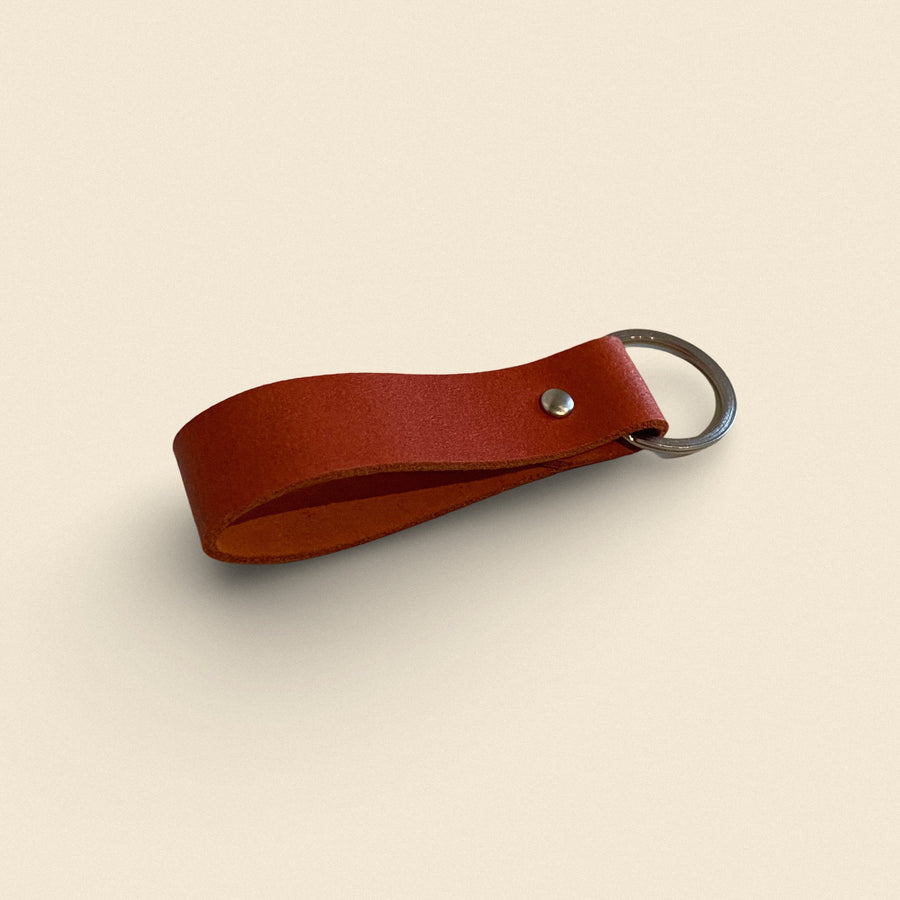 Recycled Leather Keychain – Handcrafted & Eco-Friendly Gift by Yoru at www.brixbailey.com