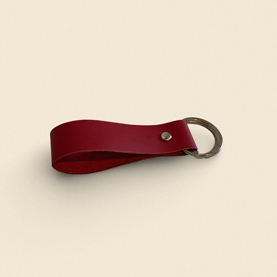 Recycled Leather Keychain – Handcrafted & Eco-Friendly Gift by Yoru at www.brixbailey.com