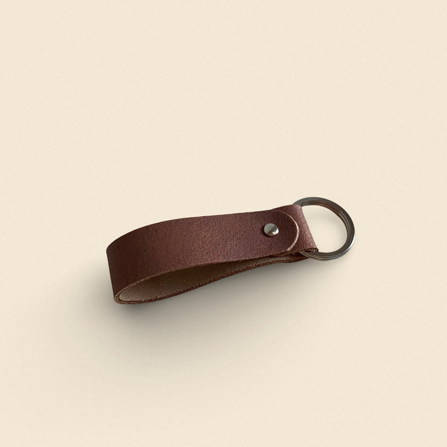 Handcrafted Leather Keychain – Eco-Friendly, Made in Lithuania by Yoru at www.brixbailey.com