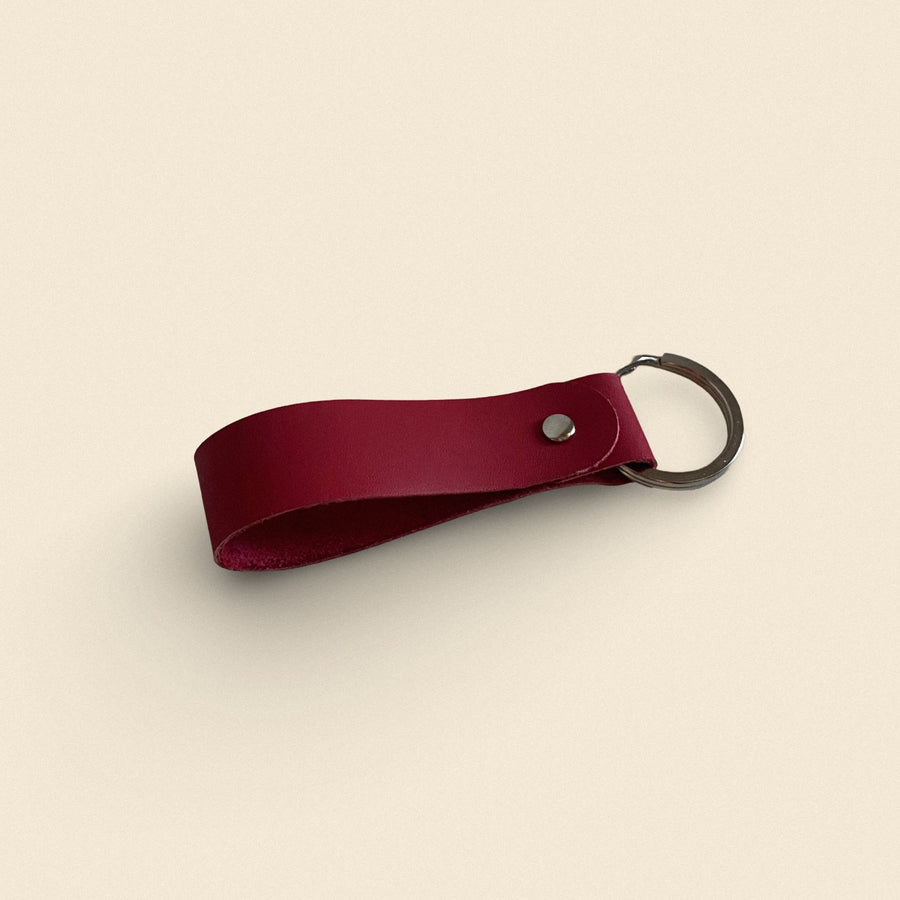 Handcrafted Recycled Leather Keychain – Eco-Friendly Gift by Yoru at www.brixbailey.com