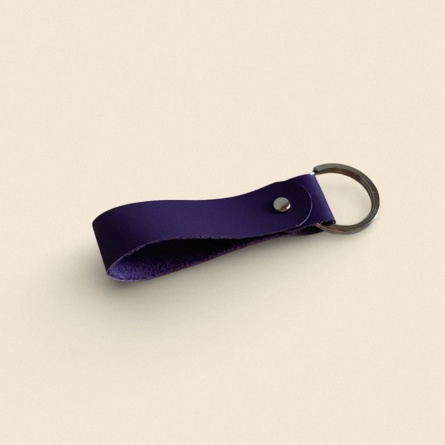 Recycled Leather Keychain – Handcrafted & Eco-Friendly Gift by Yoru at www.brixbailey.com