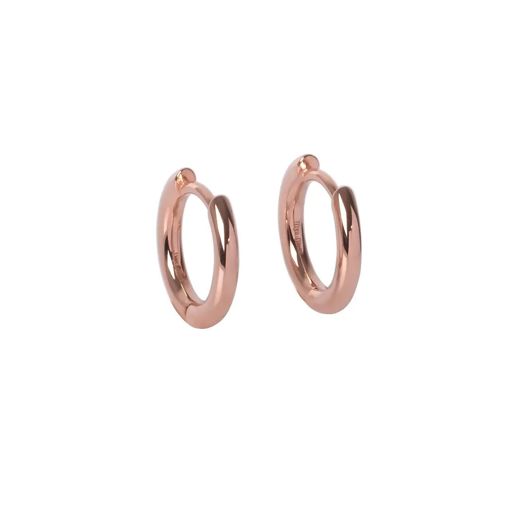Sparkle and Shine Classy Hoop Earrings - 925 Silver, 2.2mm Thick, 14mm Diameter by MyaMoon at www.brixbailey.com