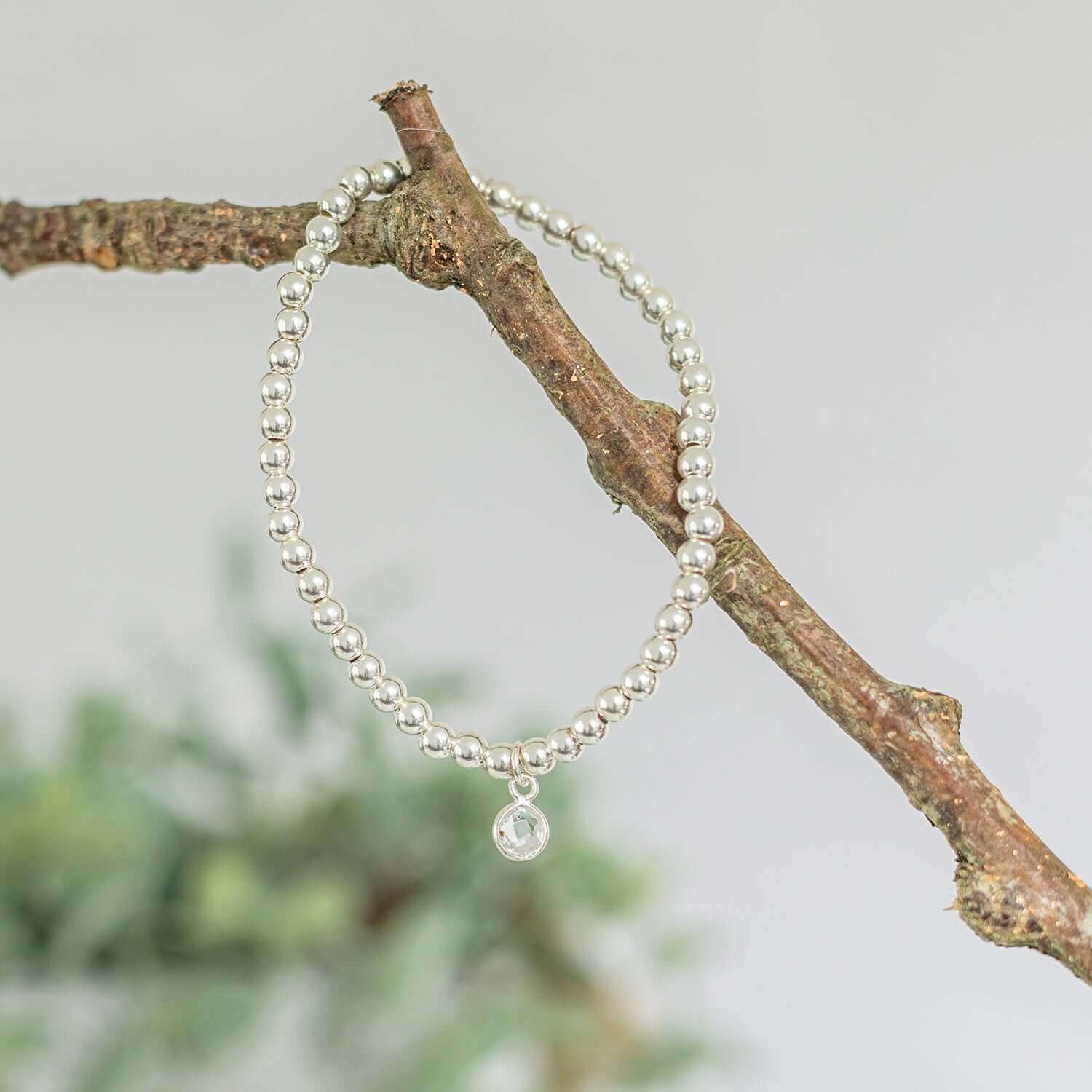 Clear Quartz April Birthstone Bracelet and Ring Set