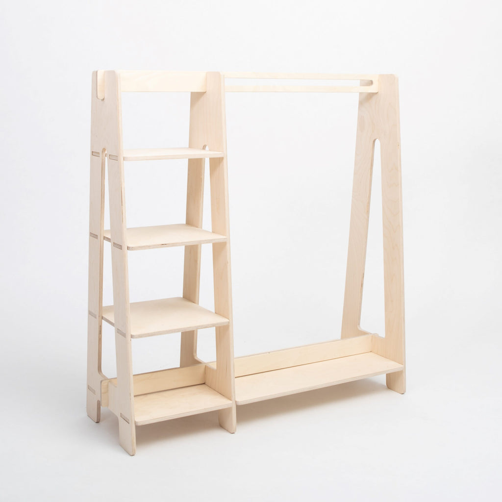 Wooden Toddler Clothing Rack – Montessori-Style Organizer by Montessori House Bed at www.brixbailey.com