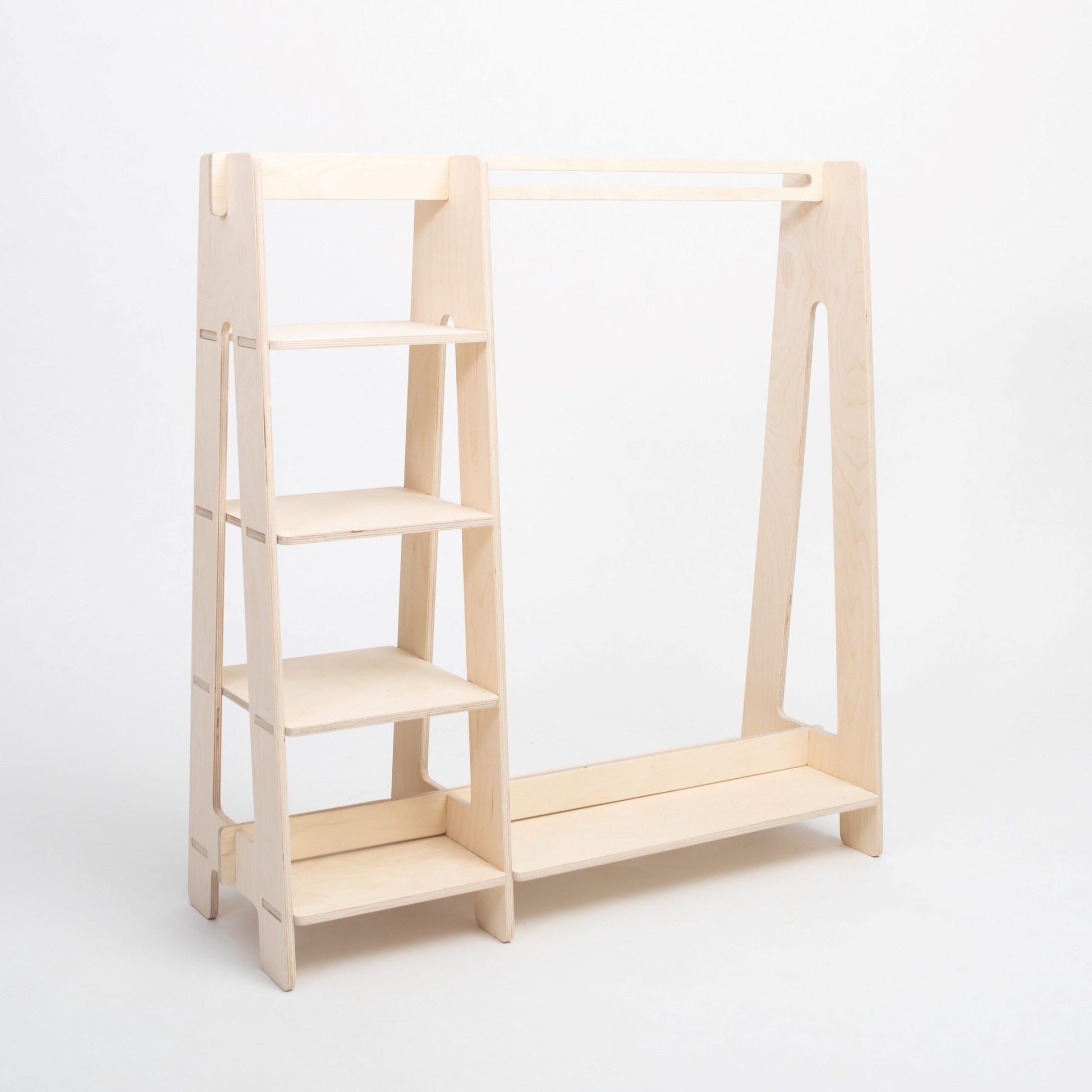 Wooden Toddler Clothing Rack – Montessori-Style Organizer by Montessori House Bed at www.brixbailey.com