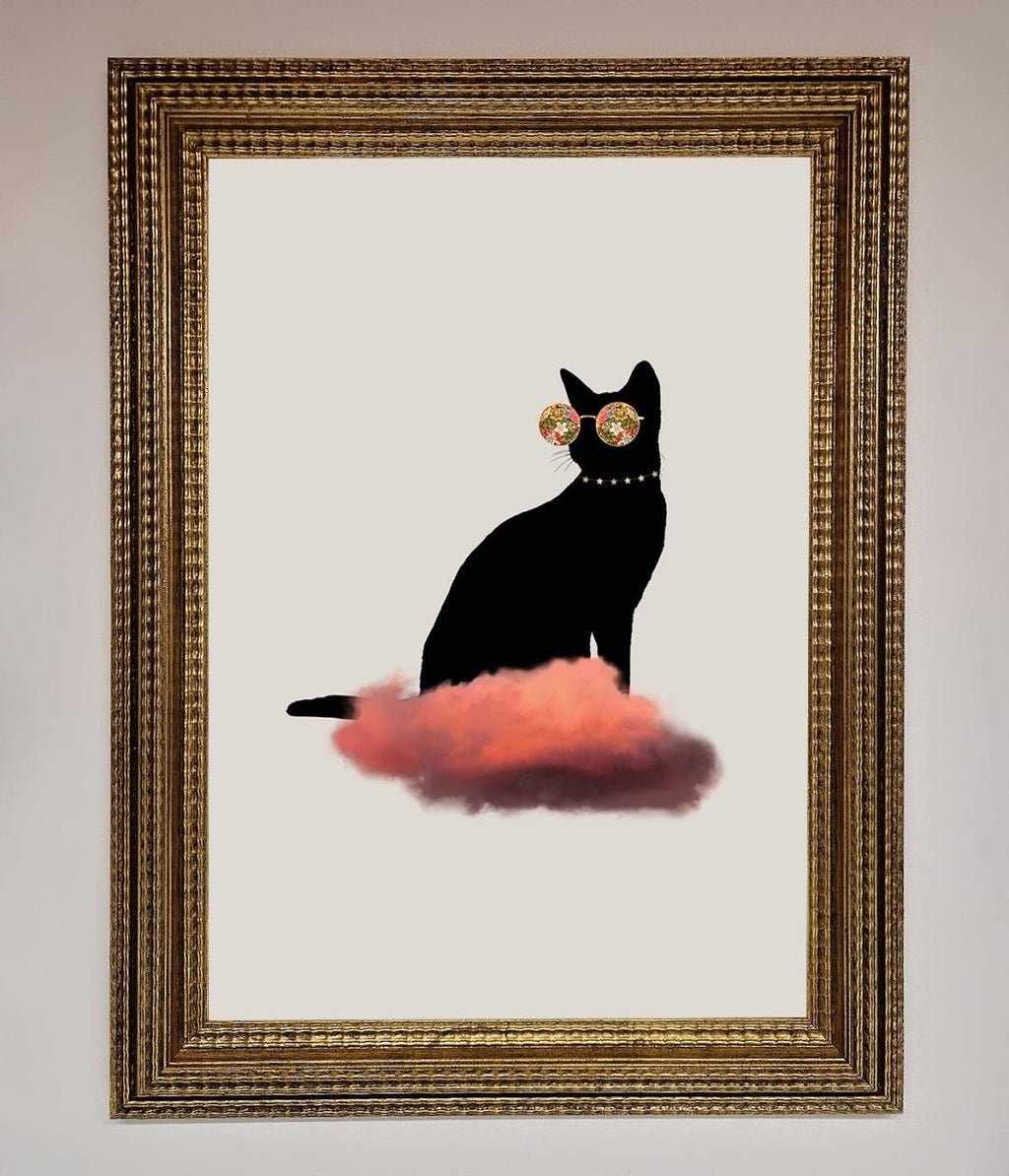 Cloud Cat Framed Poster