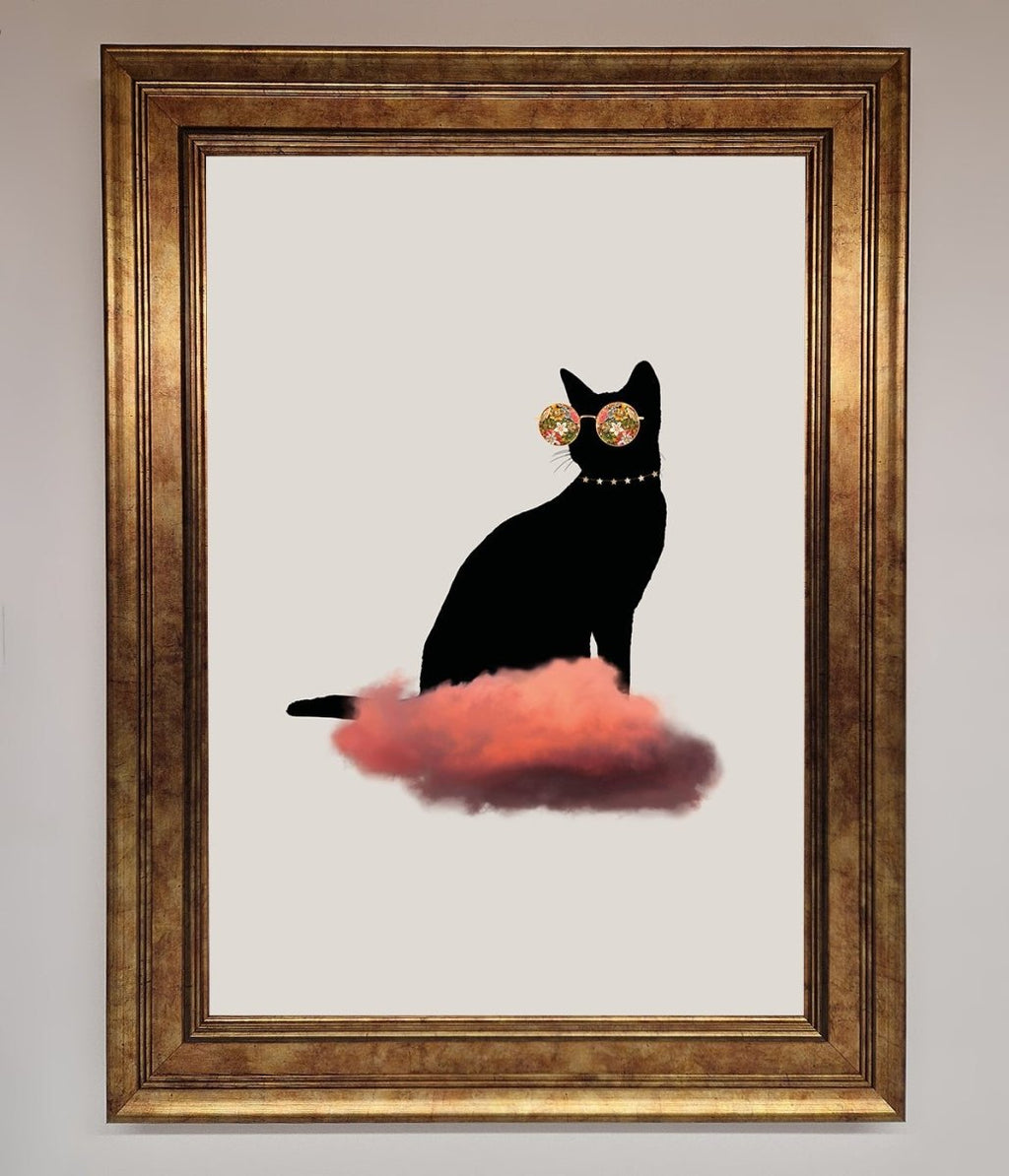 Cloud Cat Framed Poster