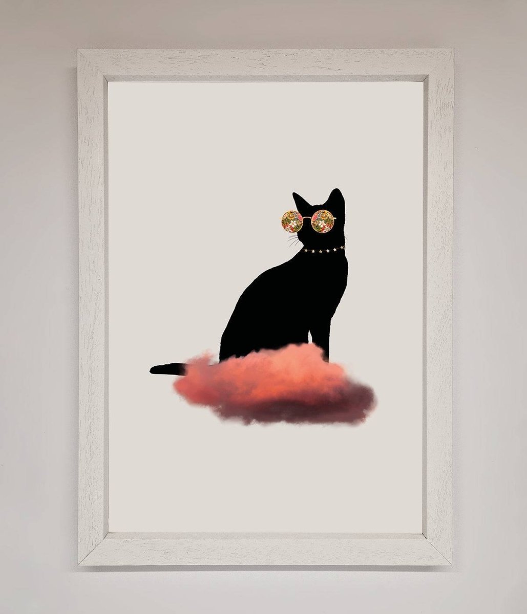 Cloud Cat Framed Poster