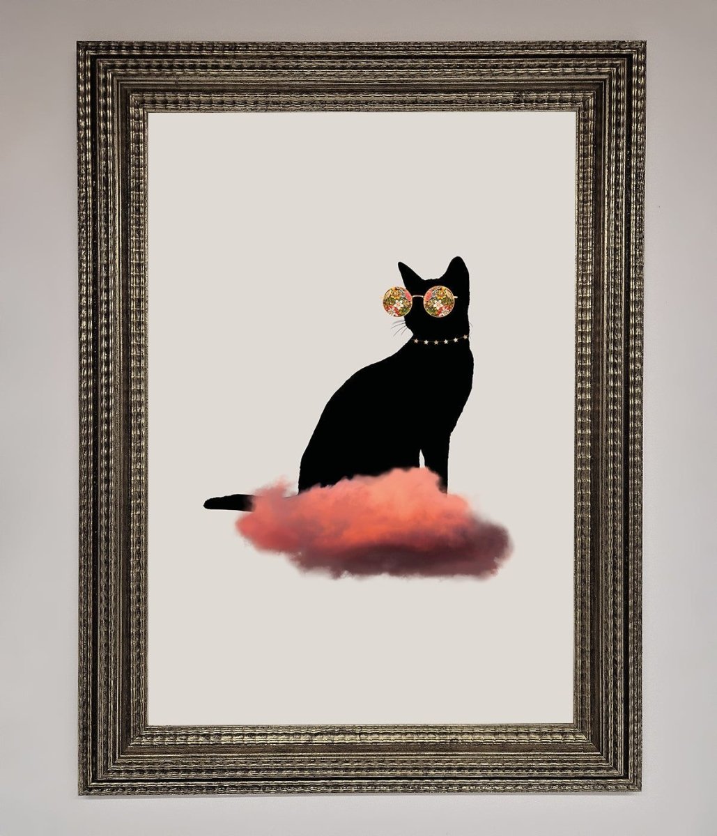 Cloud Cat Framed Poster
