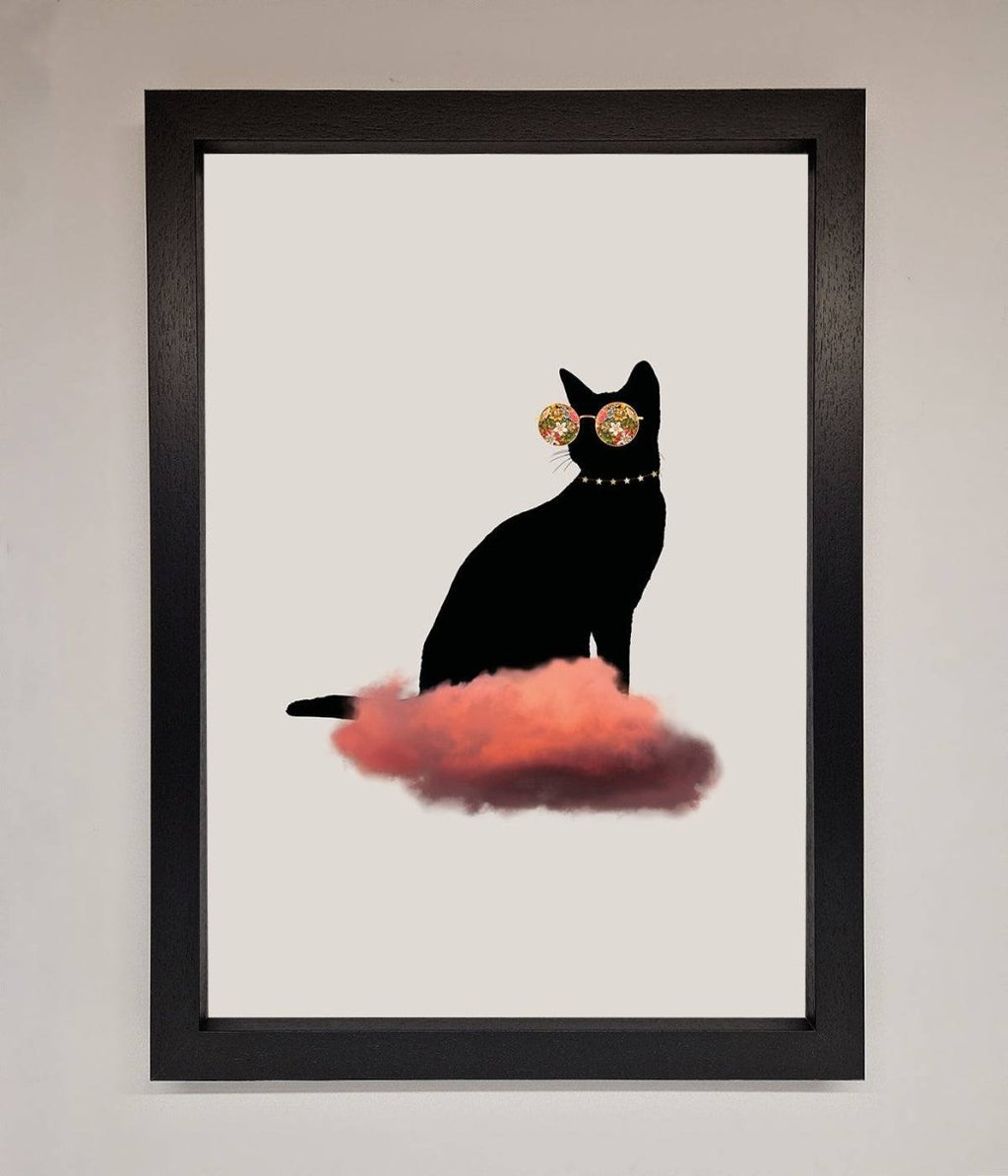 Cloud Cat Framed Poster