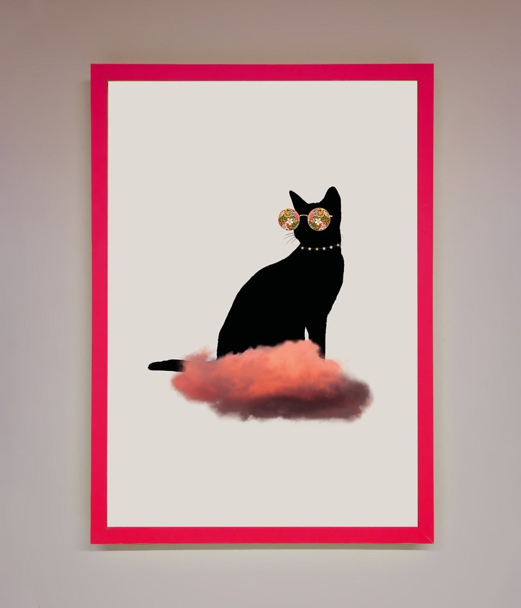 Cloud Cat Framed Poster