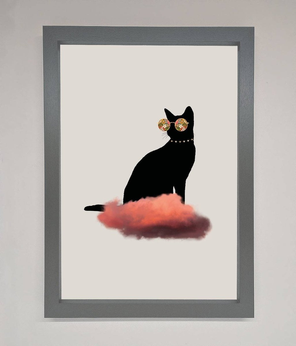 Cloud Cat Framed Poster