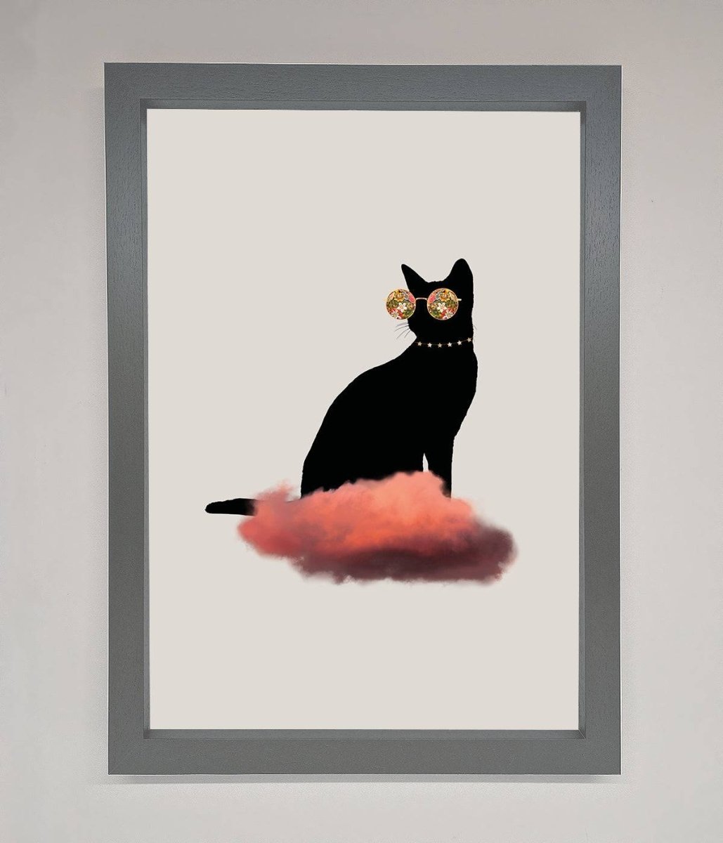 Cloud Cat Framed Poster