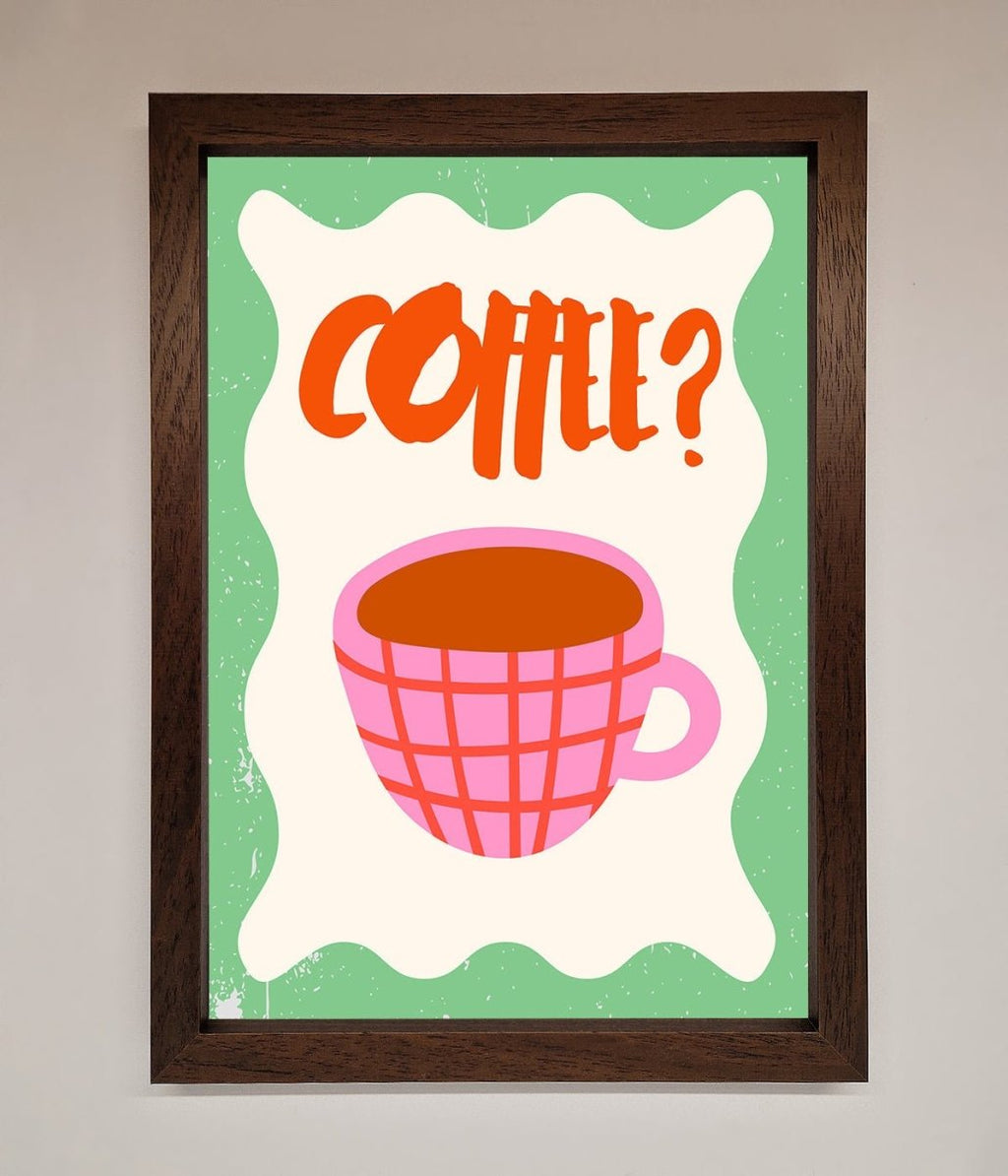 Coffee Pink Mug Framed Wall Art
