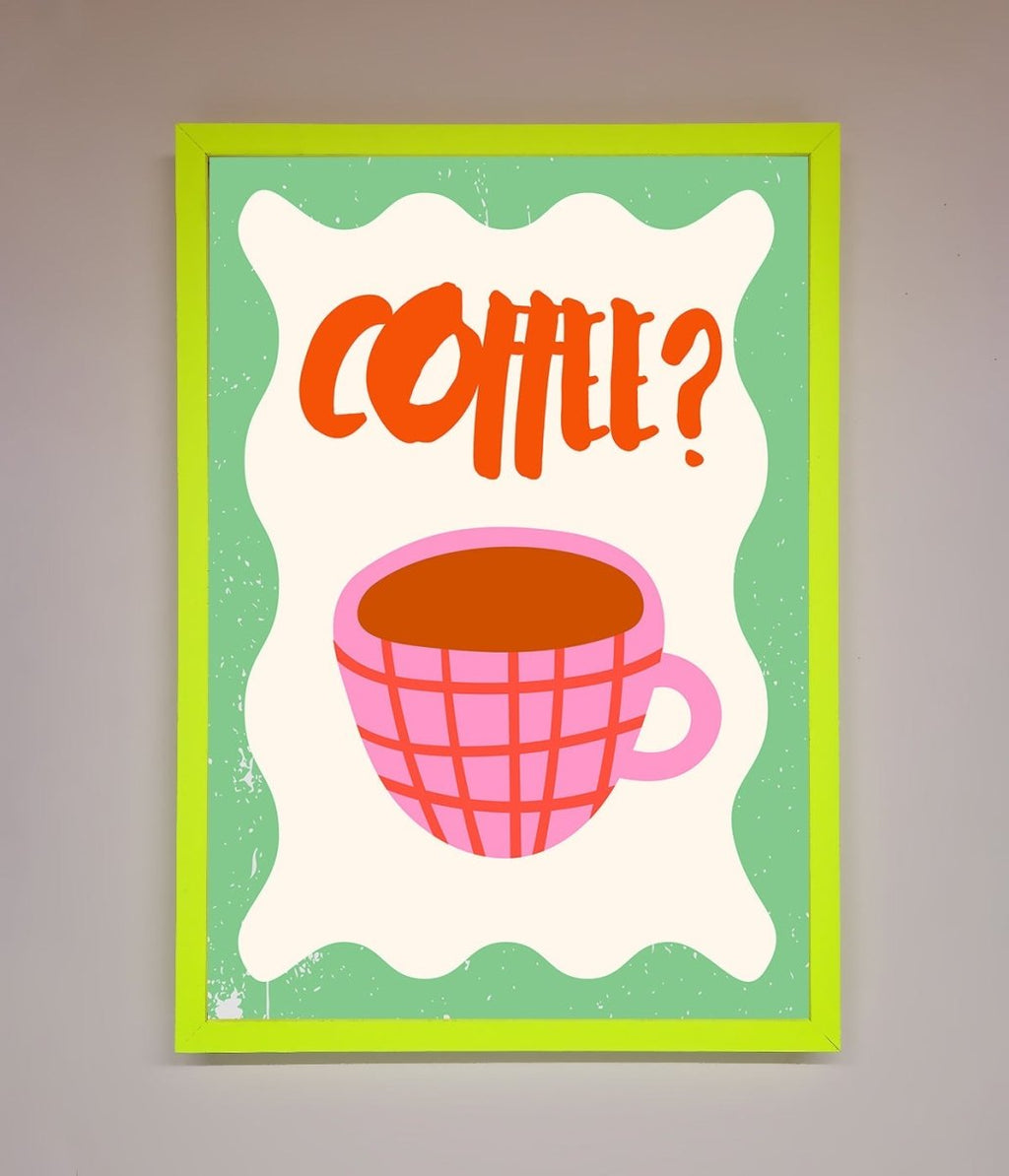 Coffee Pink Mug Framed Wall Art