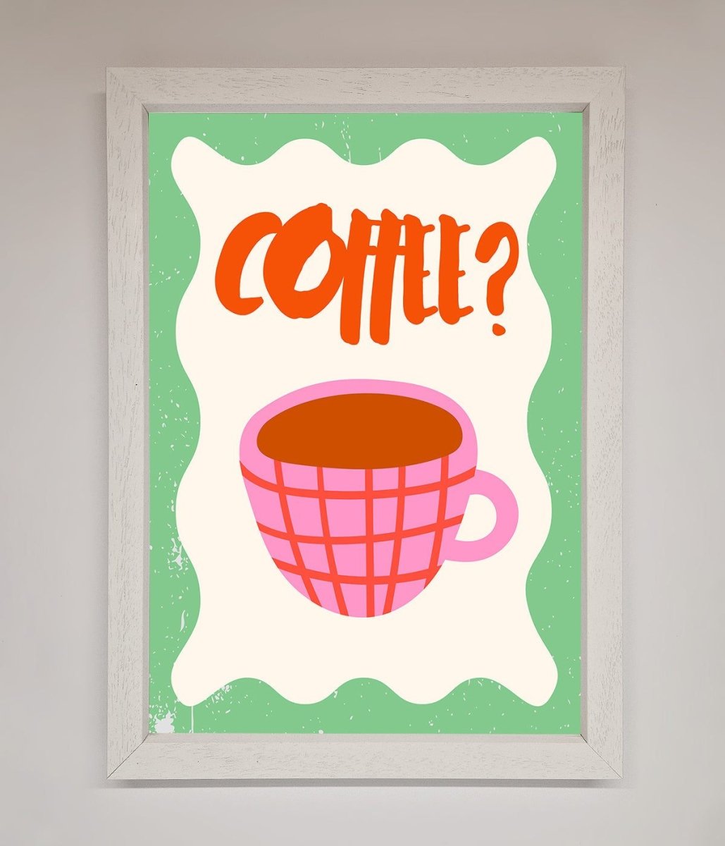 Coffee Pink Mug Framed Wall Art