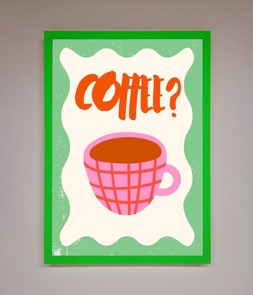 Coffee Pink Mug Framed Wall Art