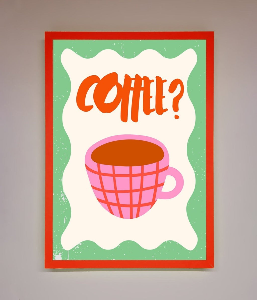 Coffee Pink Mug Framed Wall Art