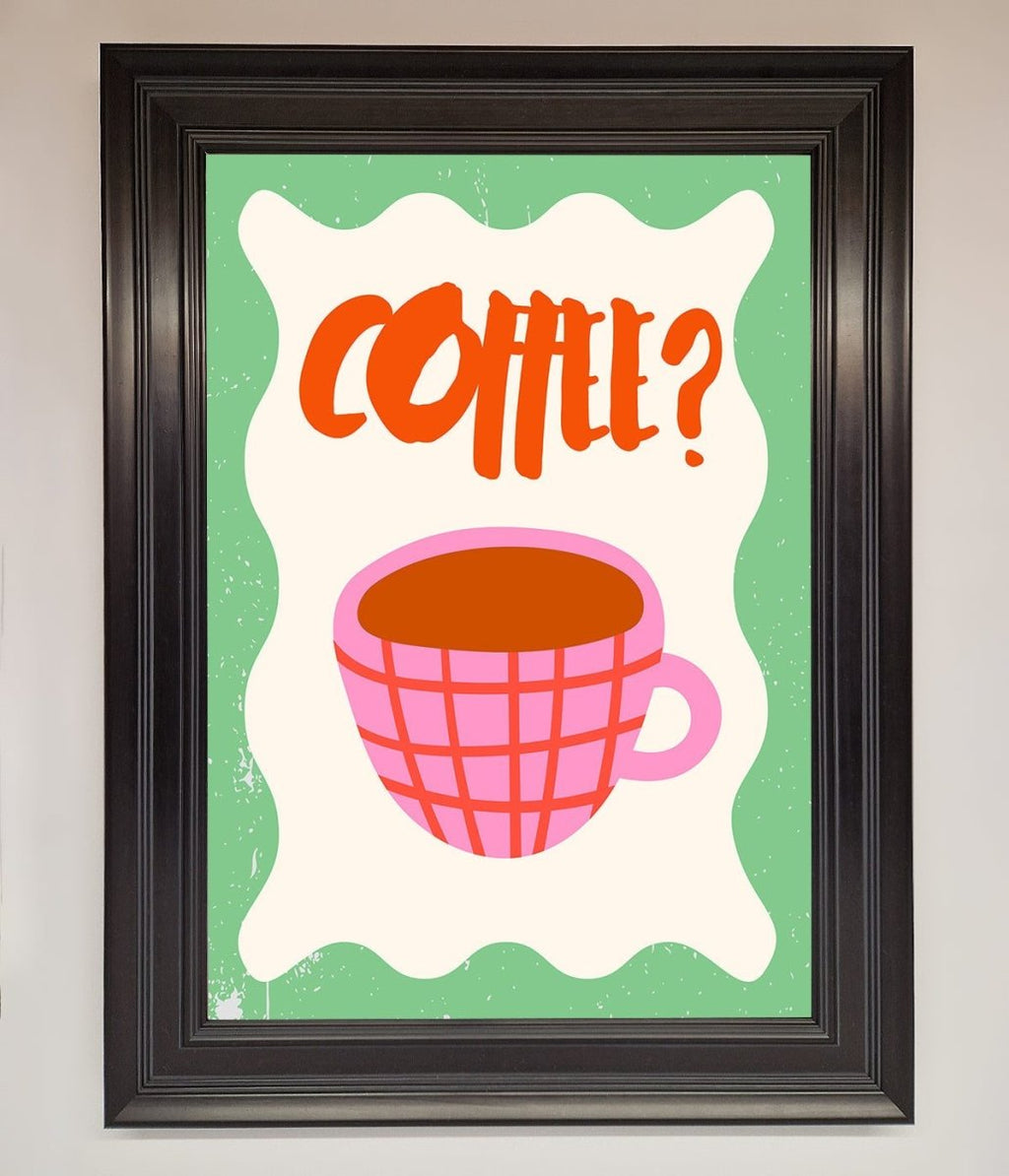 Coffee Pink Mug Framed Wall Art