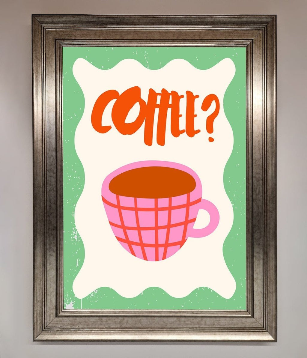 Coffee Pink Mug Framed Wall Art
