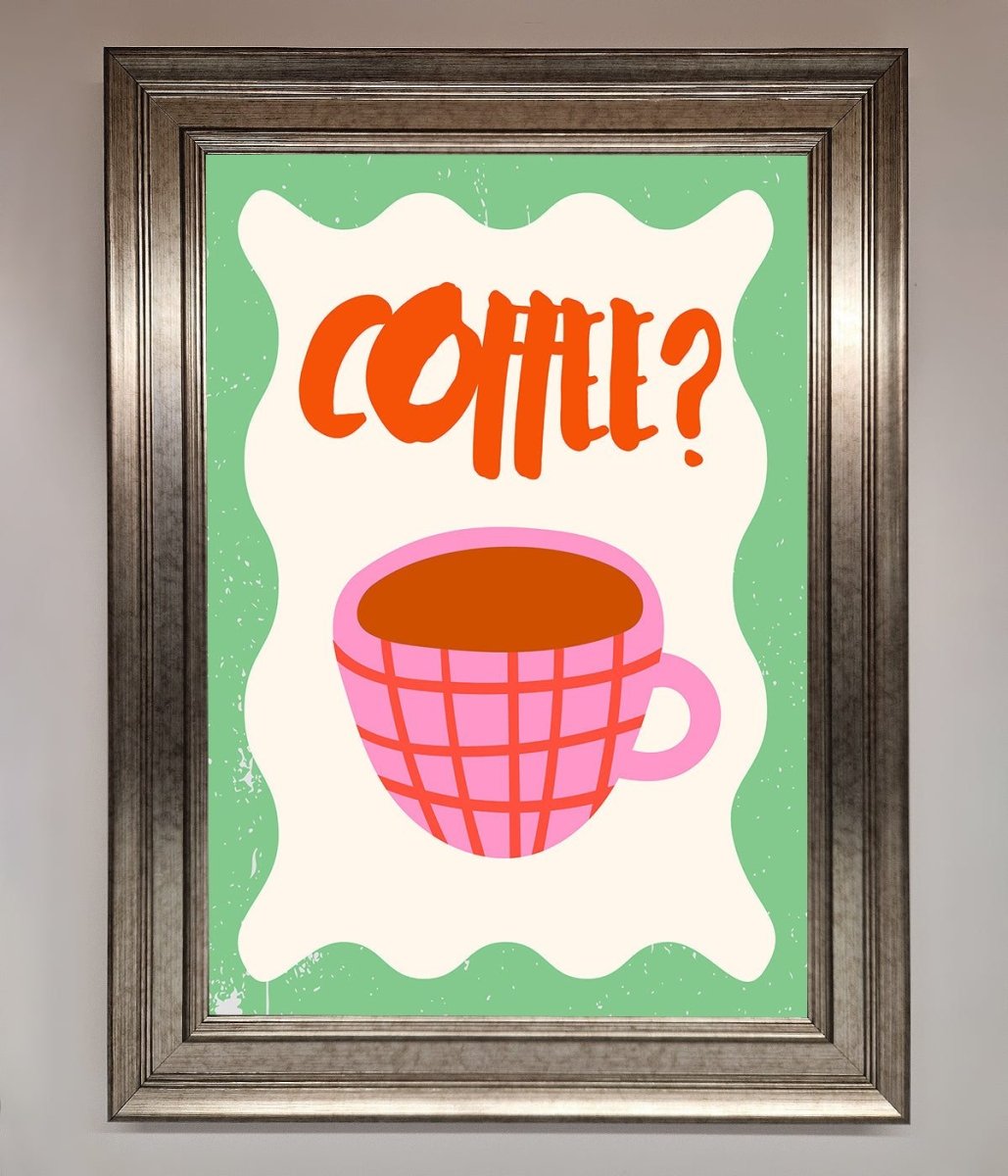 Coffee Pink Mug Framed Wall Art